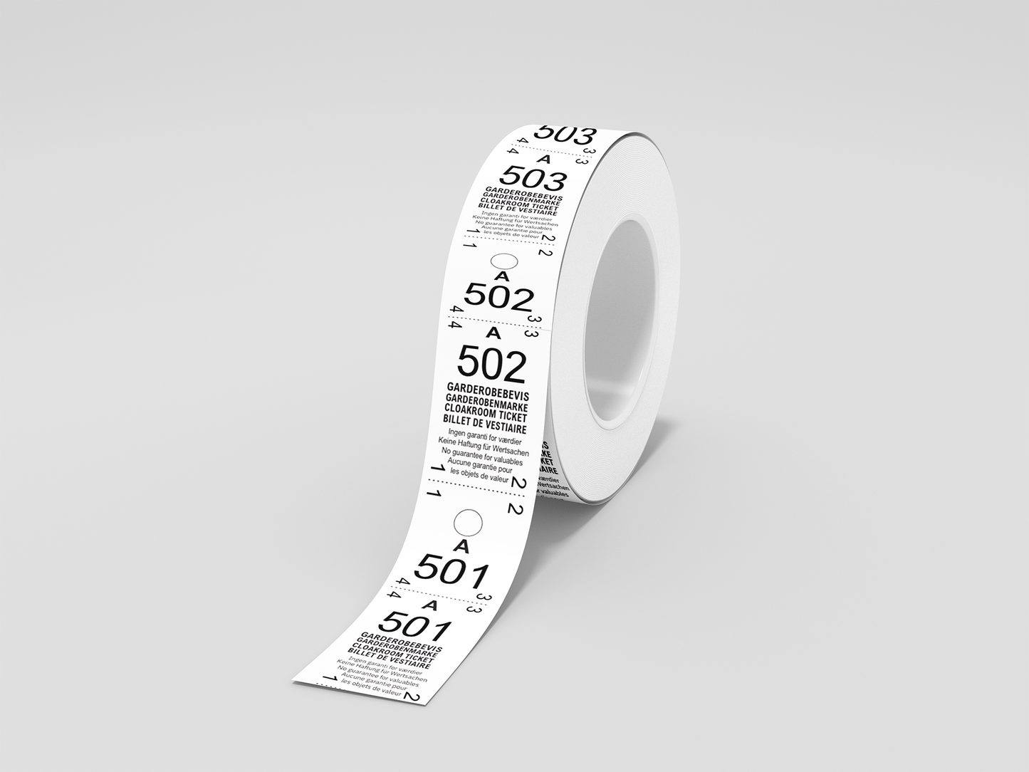 Cloakroom Tickets 2-Parts (500 pcs)