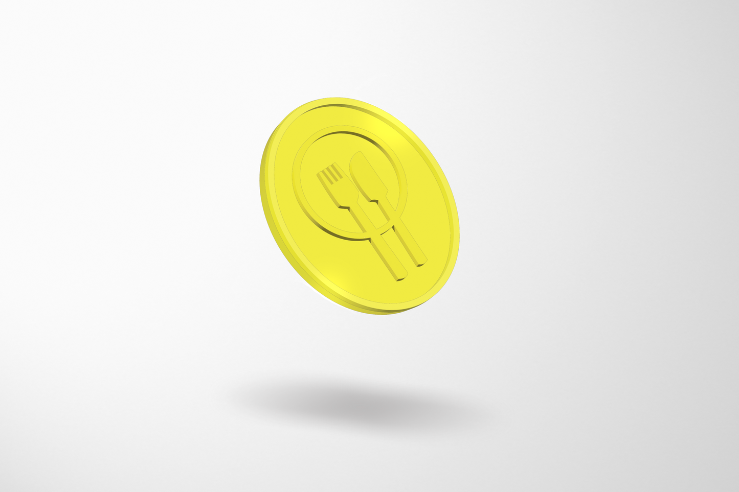 A photo of Embossed Plastic Tokens in Stock from JM Band®. Purchase Tokens in Food Yellow here.