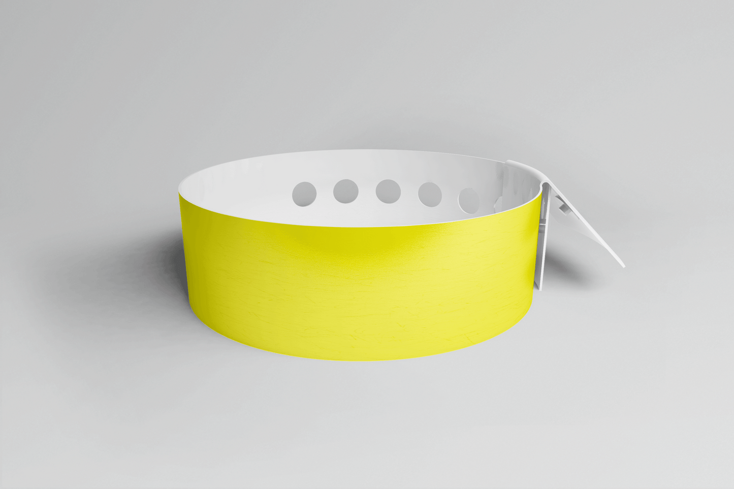 Plain L Shape - Plain Wristband Vinyl Wristbands JM Band EU 1 Yellow