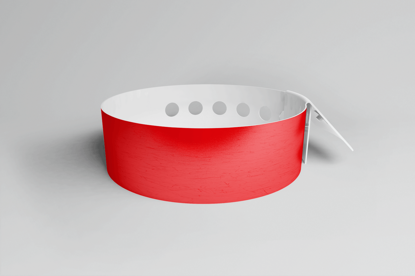 Plain L Shape - Plain Wristband Vinyl Wristbands JM Band EU 1 Red