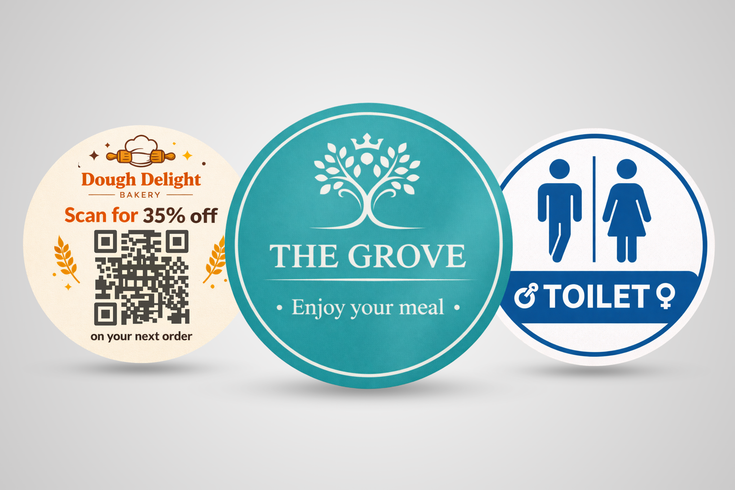 Fotografie tištěných samolepek pro firmy - JM Band®