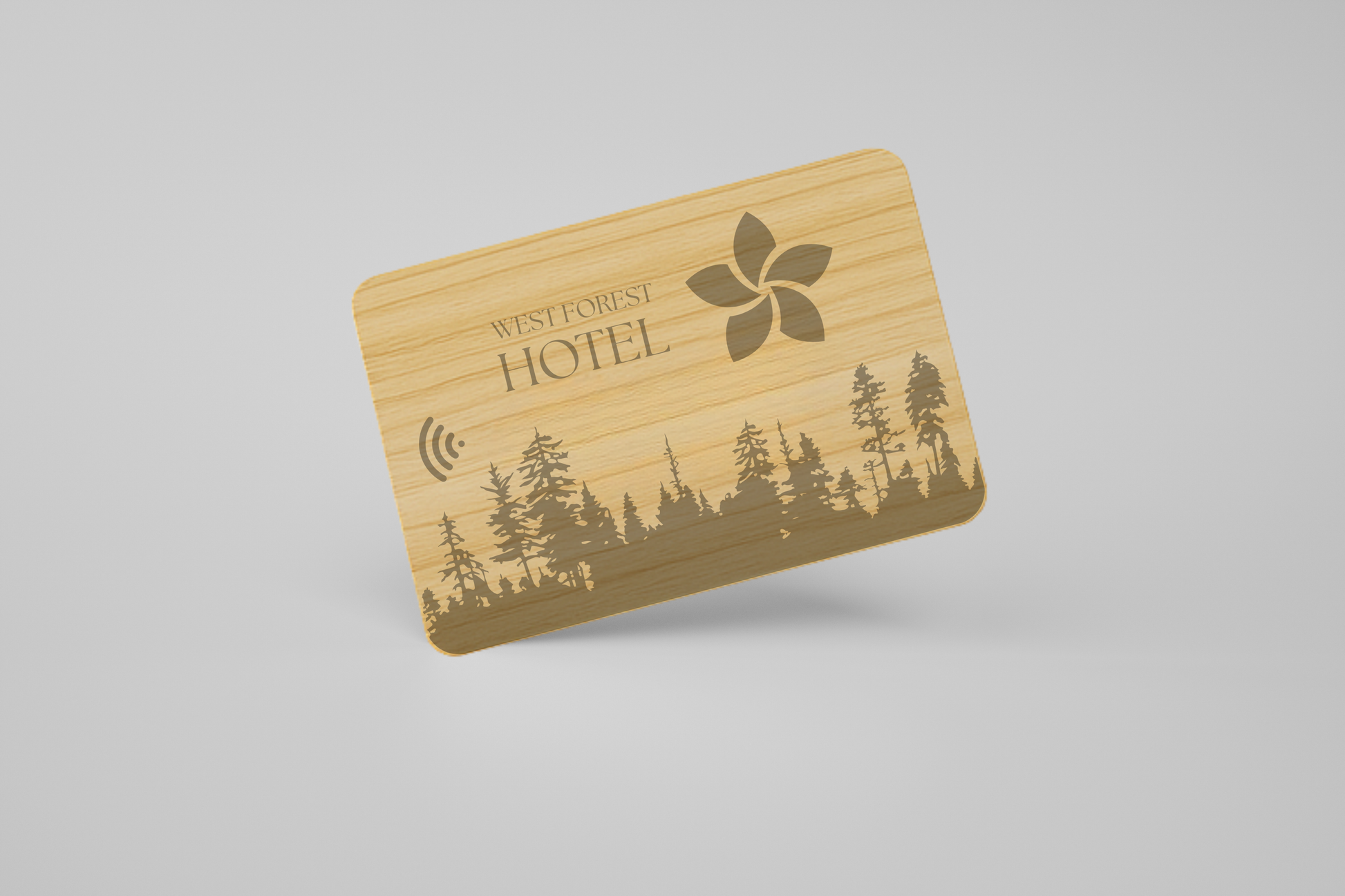 A photo of an RFID card with a custom design