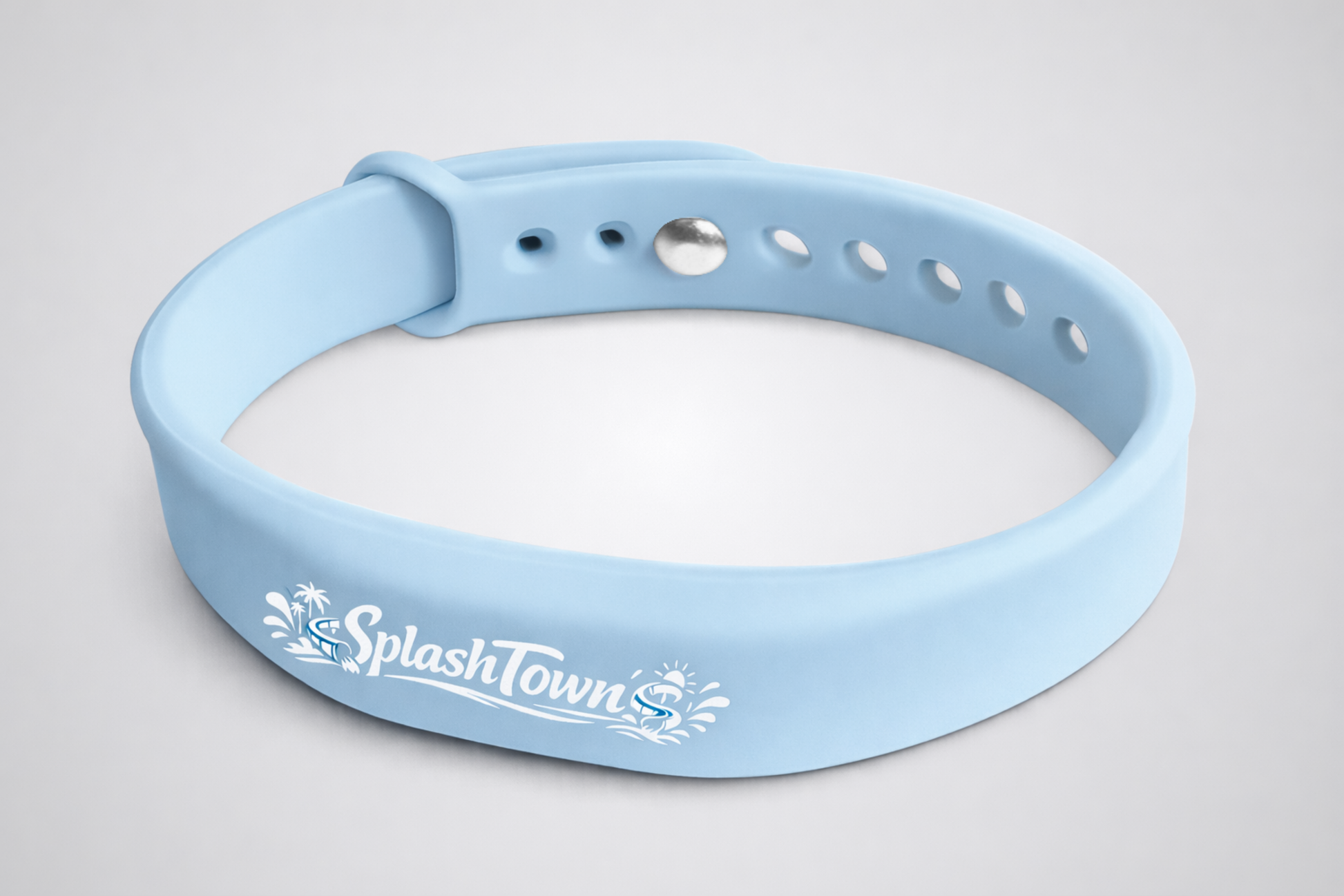 A photo of a silicone bracelet with NFC and custom design from JM Band®