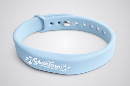 A photo of a silicone bracelet with NFC and custom design from JM Band®