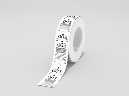 Cloakroom Tickets 2-Parts (500 pcs)