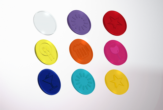 Embossed Plastic Tokens in Stock