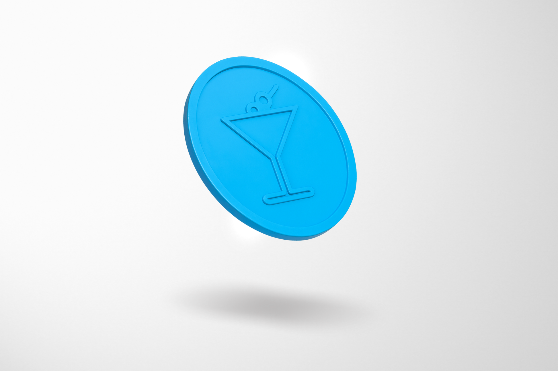 A photo of Embossed Plastic Tokens in Stock from JM Band®. Purchase Tokens in Cocktail Blue here.