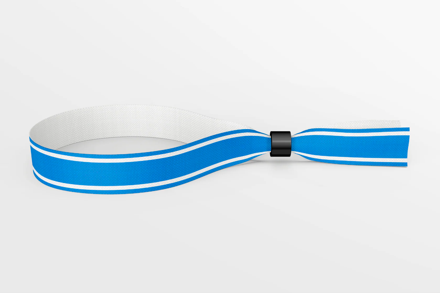 Fabric Wristbands in Stock Fabric Wristbands JM Band® 50 Blue White 