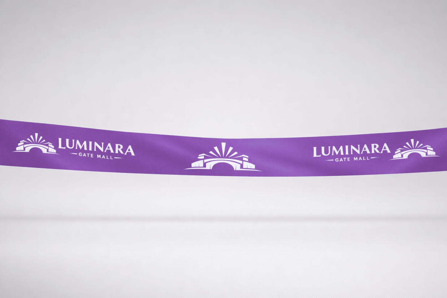Fialová saténová inaugurační stuha ECO s potiskem od JM Band®.