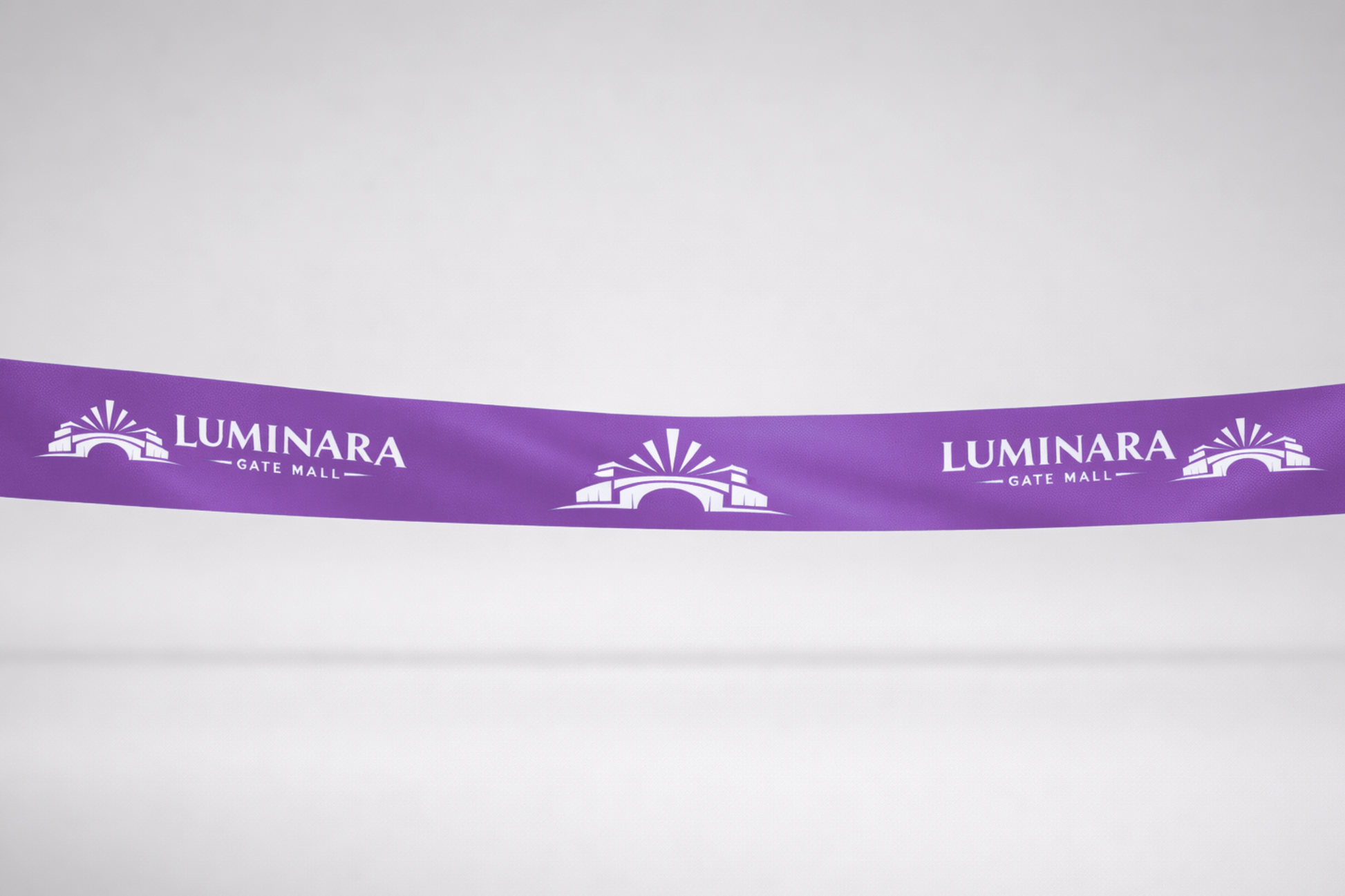 Fialová saténová inaugurační stuha ECO s potiskem od JM Band®.
