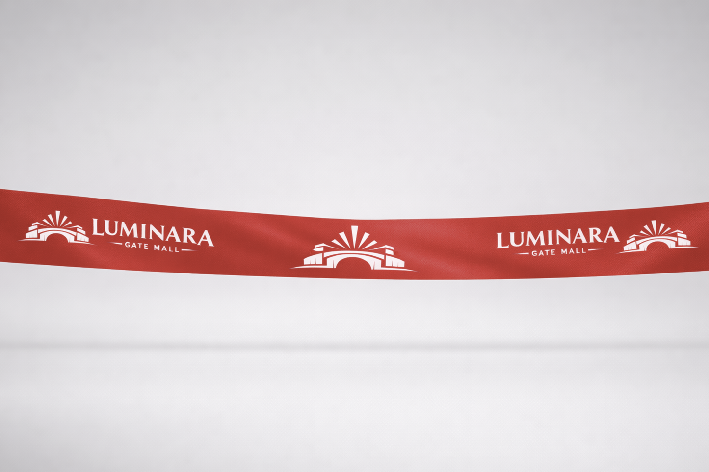 Červená saténová inaugurační stuha ECO s potiskem od JM Band®.