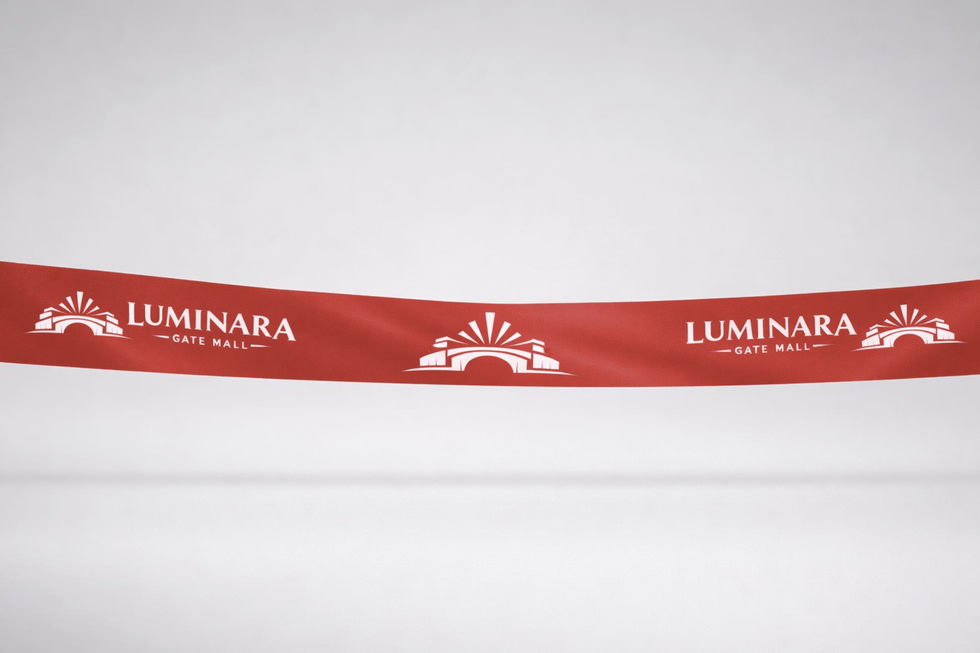 Červená saténová inaugurační stuha ECO s potiskem od JM Band®.