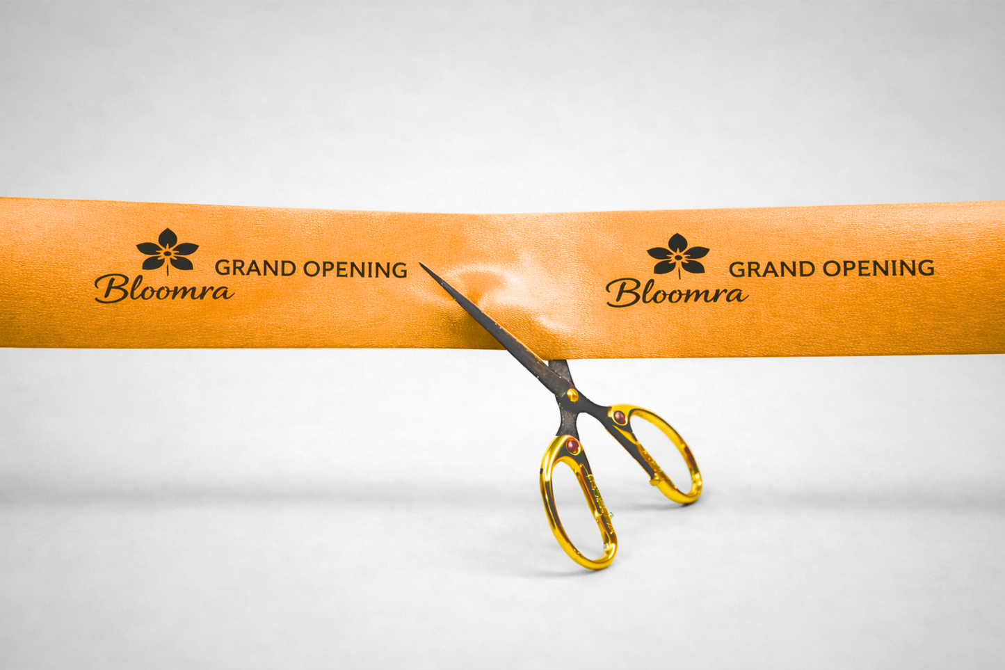 Oranžová inaugurační stuha s potiskem od JM Band®.