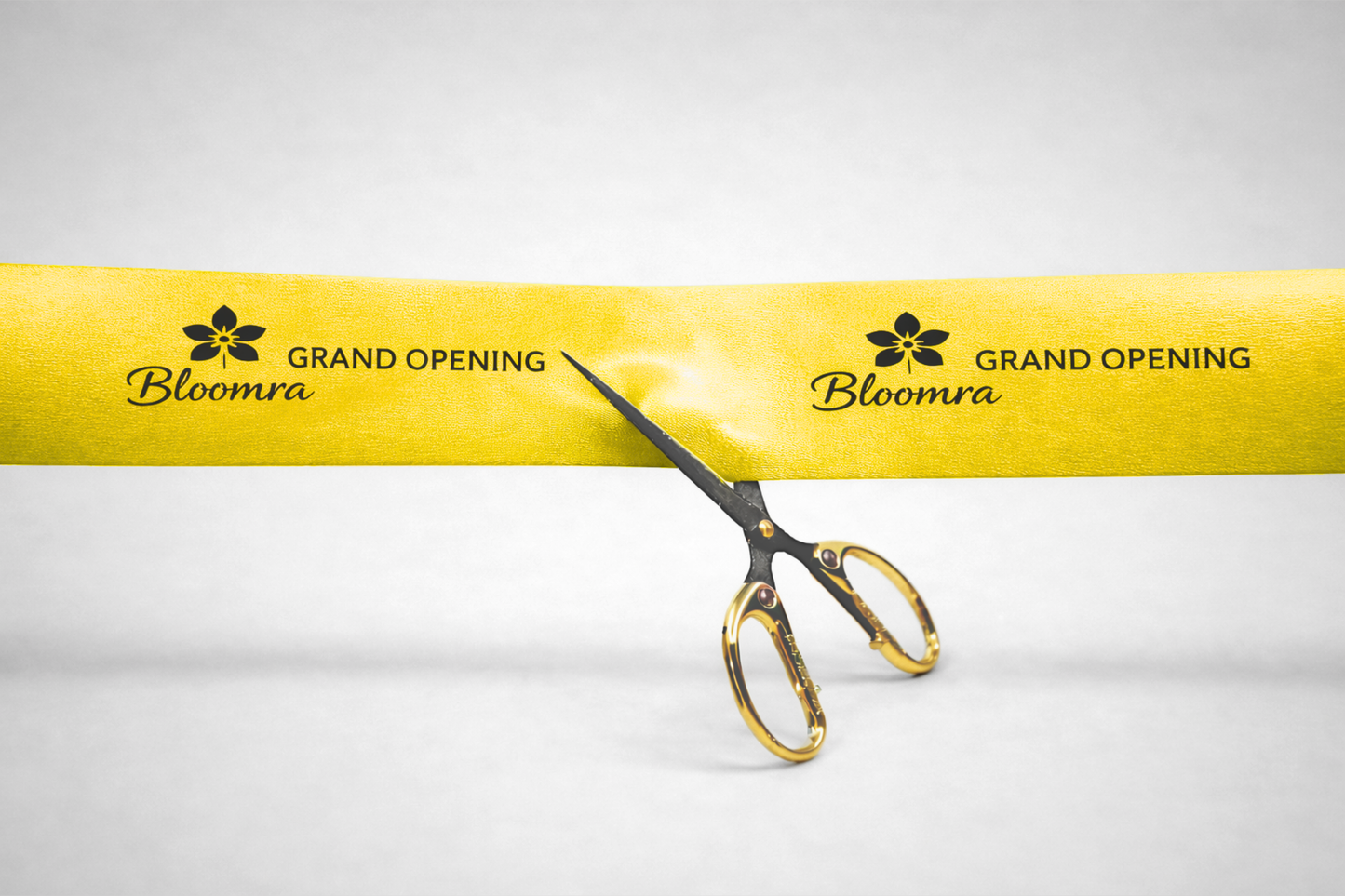 Žlutá inaugurační stuha s potiskem od JM Band®.