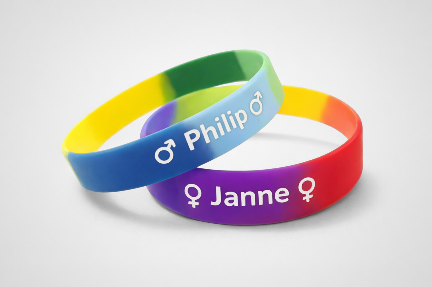 Multi-Colour Silicone Wristbands Silicone wristbands JM Band® 