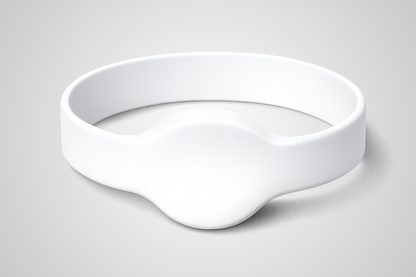 Bílý silikonový NFC náramek JM02 whitelabel od JM Band®.