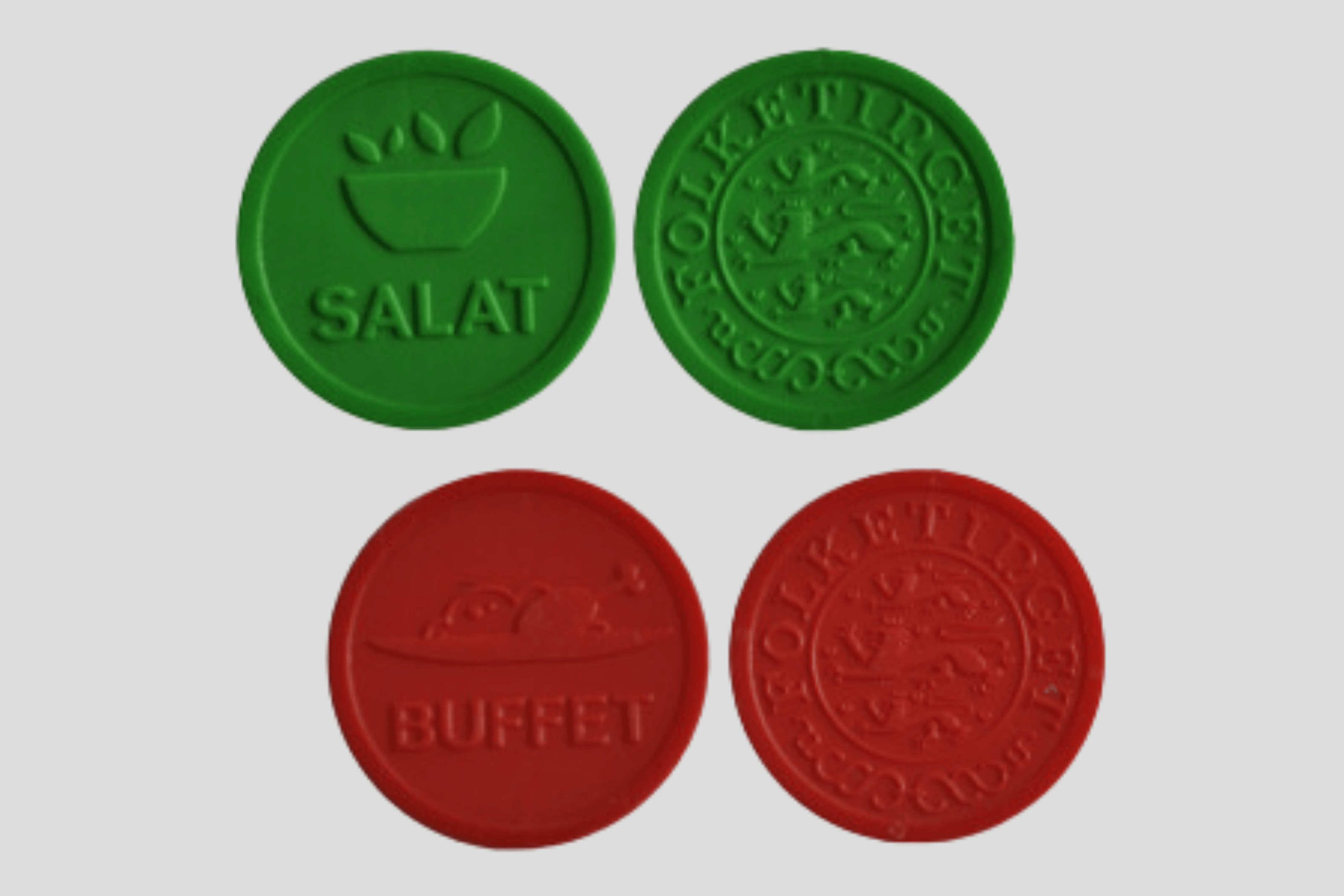 Embossed Plastic Tokens Tokens JM Band UK