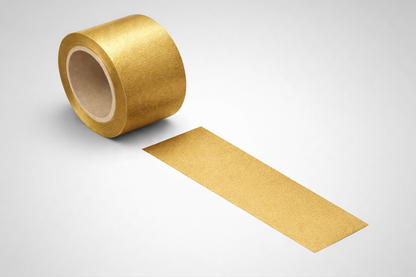 Široká metalická zlatá dárková stuha od JM Band®.
