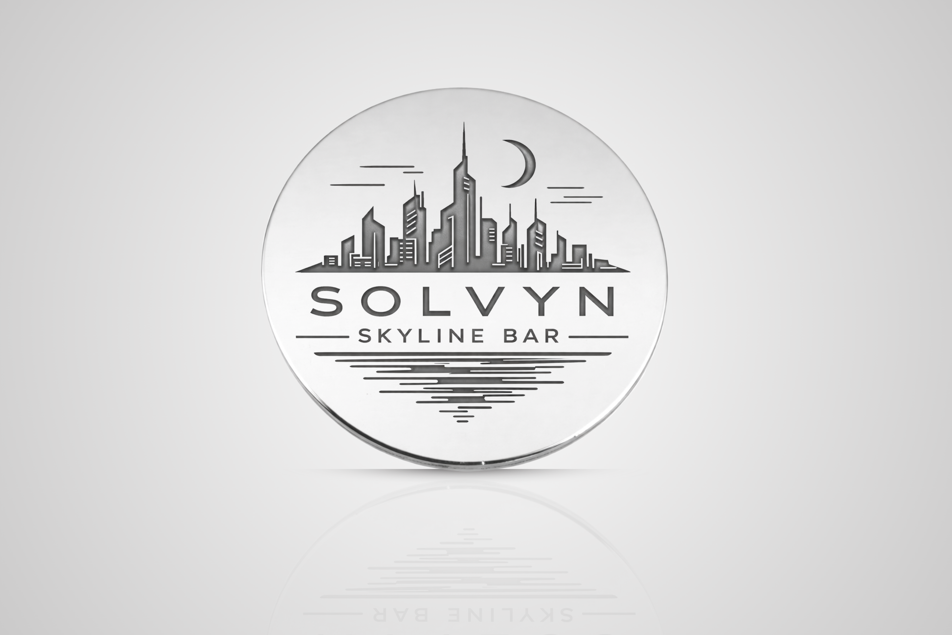 Kovové žetony ve stříbrné barvě s gravírovaným logem od JM Band®